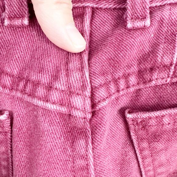 VTG LEE Burgundy Maroon Wine Colored High Waisted Mom Jeans Tapered Leg SEE NOTE - Picture 16 of 16